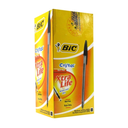 Bic Ballpoint Pen (Black)-Pack of 50